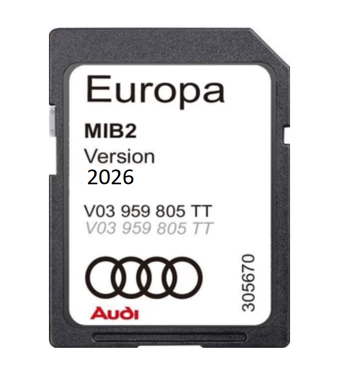 AUDI MMI 4G MIB2 SAT NAV MAP SD CARD EUROPE 2026/2027