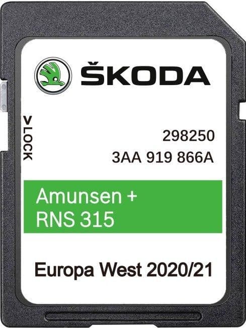 SKODA AMUNDSEN+ SAT NAV MAP UPDATE 2021 SD CARD V12